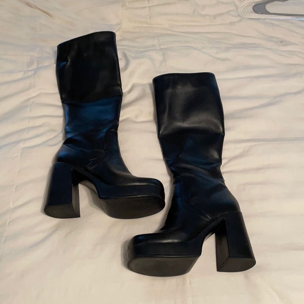 Knee high platform boots